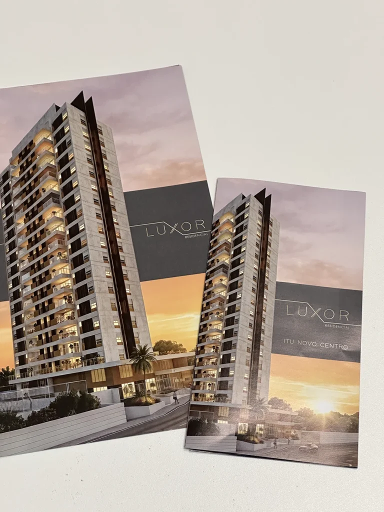 Folders para o empreendimento Luxor Residencial de Itu/SP