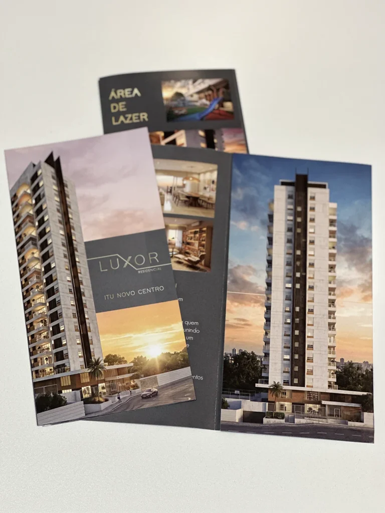 Folders para o empreendimento Luxor Residencial de Itu/SP